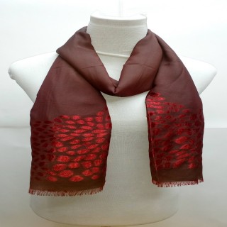 Premium Red Stole- Brasso Fabric
